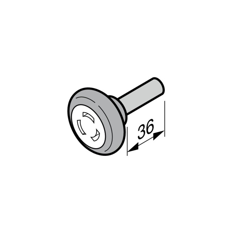 Хёрманн 3040311 Ходовой ролик, нижний с осью 50 мм, для направляющих N, L, BL, H